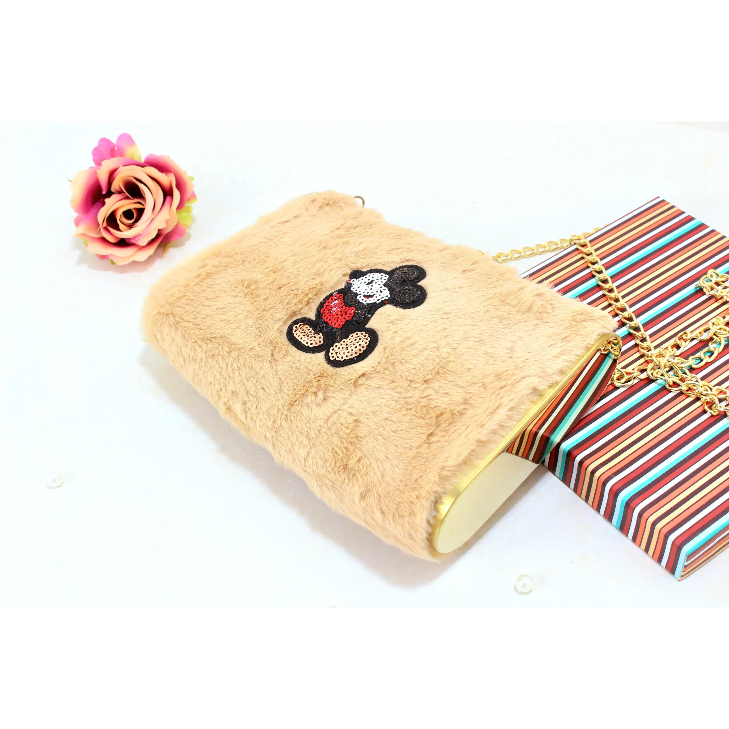 Soft Fur Minnie Mouse Sling Bag